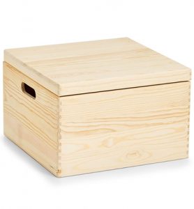 blanco houten kist