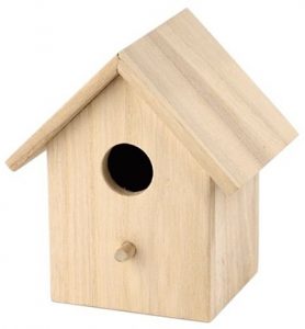 blank wooden birdhouse