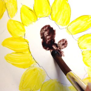 step 2 sunflower painting