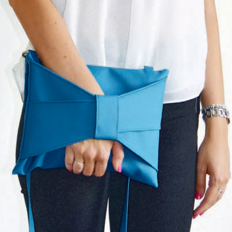 vegan leather handbag blue