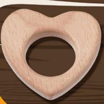 wooden figure heart