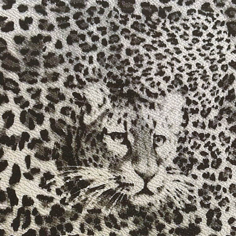 cuir végétalien imprimé léopard