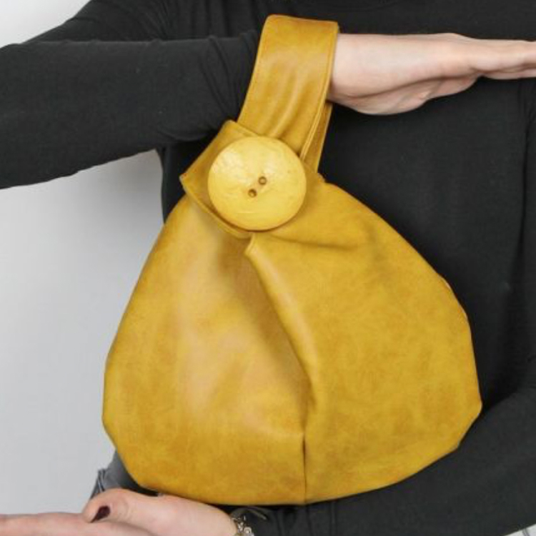 vegan leather bag yellow